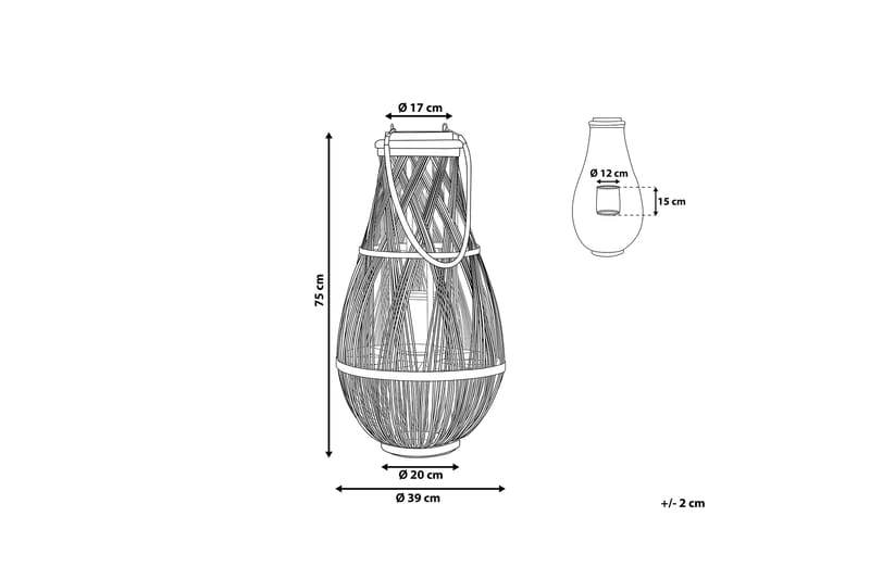 Lykta Tonga 39 cm - Svart - Dekoration & inredningsdetaljer - Ljusstakar & ljuslyktor