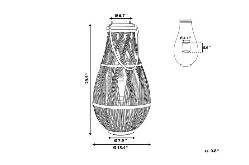 Lykta Tonga 39 cm - Vit - Inredning - Dekoration & inredningsdetaljer