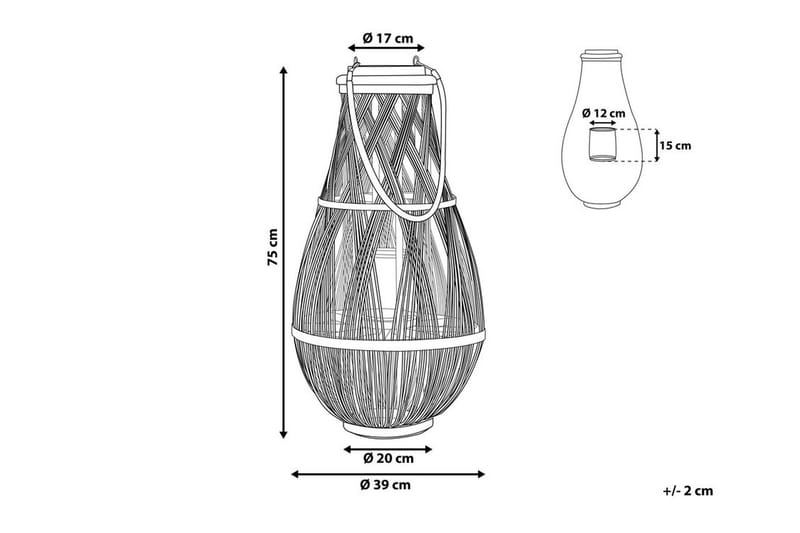 Lykta Tonga 39 cm - Vit - Inredning - Dekoration & inredningsdetaljer