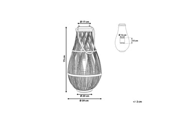 Lykta Tonga 39 cm - Vit - Inredning - Dekoration & inredningsdetaljer