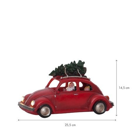 Merryville Juldekoration Tomte med Bil 25,5x14,5 cm LED - Röd|Grön - Inredning - Dekoration & inredningsdetaljer - Julpynt & juldekoration