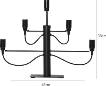 Milano Ljusstake 46 cm - matt svart - Inredning - Dekoration & inredningsdetaljer - Julpynt & juldekoration