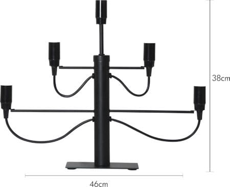 Milano Ljusstake 46 cm - matt svart - Inredning - Dekoration & inredningsdetaljer - Julpynt & juldekoration