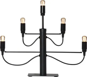 Milano Stor Adventsljusstake 46 cm - Ljusstake i Metall för Advent - Svart - Inredning - Dekoration & inredningsdetaljer - Julpynt & juldekoration