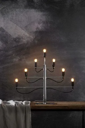 Milano Stor Adventsljusstake 60 cm - Ljusstake i Metall - Kromsilver - Inredning - Dekoration & inredningsdetaljer - Julpynt & juldekoration