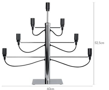 Milano Stor Adventsljusstake 60 cm - Ljusstake i Metall - Kromsilver - Inredning - Dekoration & inredningsdetaljer - Julpynt & juldekoration