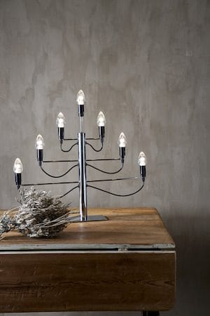 Milano Stor Adventsljusstake 60 cm - Ljusstake i Metall - Kromsilver - Inredning - Dekoration & inredningsdetaljer - Julpynt & juldekoration