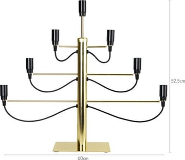Milano Stor Adventsljusstake 60 cm - Ljusstake i Metall - Mässingsguld - Inredning - Dekoration & inredningsdetaljer - Julpynt & juldekoration