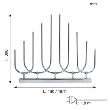 Novum Ljusstake 46 cm - krom - Inredning - Dekoration & inredningsdetaljer - Julpynt & juldekoration