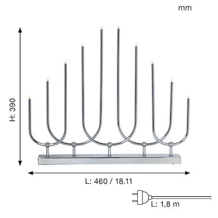 Novum Ljusstake 46 cm - krom - Inredning - Dekoration & inredningsdetaljer - Julpynt & juldekoration