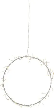 Poppy Krans med belysning 20 cm - silverfärgad - Inredning - Dekoration & inredningsdetaljer - Julpynt & juldekoration