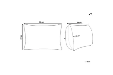 Prydnadskuddar Zaleya set om 2 Rektangulär - Rektangulär - Inredning - Dekoration & inredningsdetaljer - Dekorationsunderlägg
