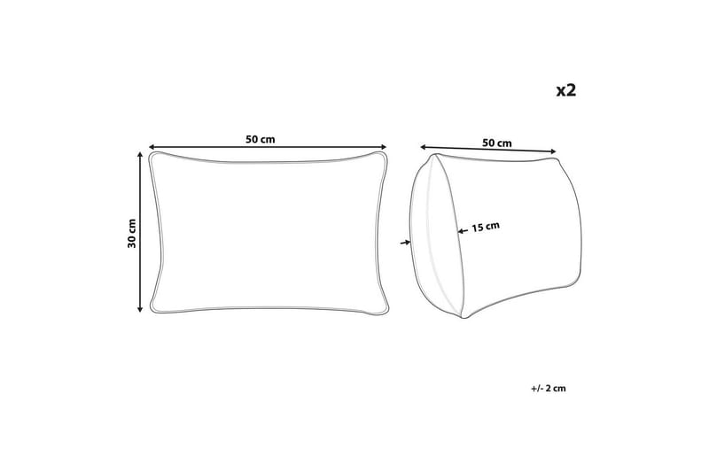 Prydnadskuddar Zaleya set om 2 Rektangulär - Rektangulär - Inredning - Dekoration & inredningsdetaljer - Dekorationsunderlägg