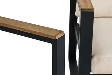 Aspvik Loungegrupp - Svart / Beiga dynor - Utemöbler & utemiljö - Loungemöbler - Loungeset & loungegrupp