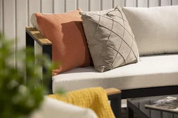 Aspvik Loungegrupp - Svart / Beiga dynor - Utemöbler & utemiljö - Loungemöbler - Loungeset & loungegrupp