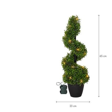 Dekorationsträd Jul Buxbom 65 cm 20 ljus Varmvit - Grön / Svart - Inredning - Dekoration & inredningsdetaljer - Prydnadssaker - Blomsterdekoration