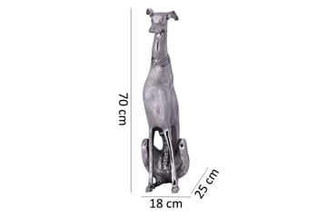 Dekorativ figur Wohnling Aluminiumhund Silver Modern - Inredning - Dekoration & inredningsdetaljer - Prydnadssaker - Skulptur