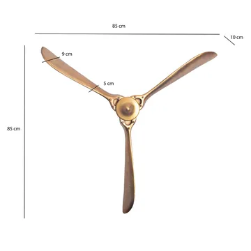Ilvik Väggdekoration Propeller 85x85 cm i metall - guld - Inredning - Dekoration & inredningsdetaljer - Prydnadssaker - Skulptur
