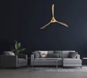Ilvik Väggdekoration Propeller 85x85 cm i metall - guld - Inredning - Dekoration & inredningsdetaljer - Prydnadssaker - Skulptur