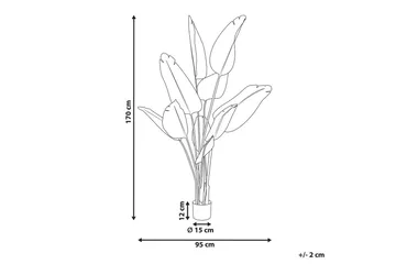 Konstgjord växt Banana Tree Grön/svart/röd, 95x95x170 cm - Grön/svart/röd, 95x95x170 cm - Inredning - Dekoration & inredningsdetaljer - Prydnadssaker - Blomsterdekoration
