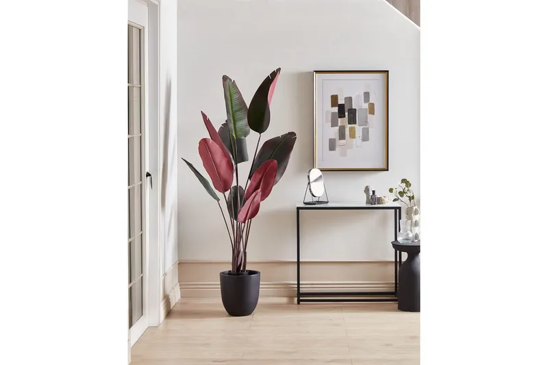 Konstgjord växt Banana Tree Grön/svart/röd, 95x95x170 cm - Grön/svart/röd, 95x95x170 cm - Inredning - Dekoration & inredningsdetaljer - Prydnadssaker - Blomsterdekoration