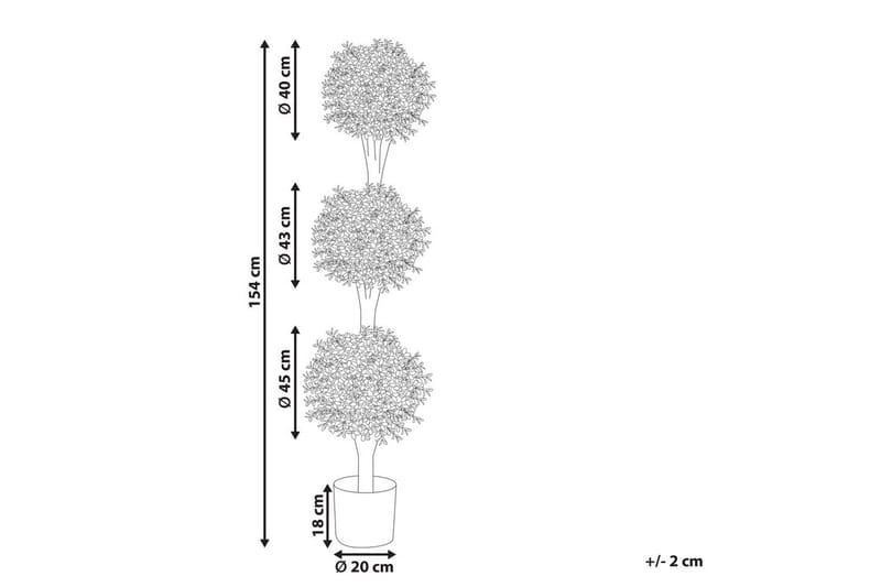 Konstgjord växt Buxus Ball Tree 45x45x154 cm - 45x45x154 cm - Inredning - Dekoration & inredningsdetaljer - Prydnadssaker - Blomsterdekoration