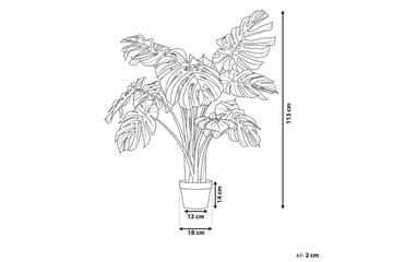 Konstgjord växt Monstera Plant 12x12x113 cm - 12x12x113 cm - Inredning - Dekoration & inredningsdetaljer - Prydnadssaker - Blomsterdekoration