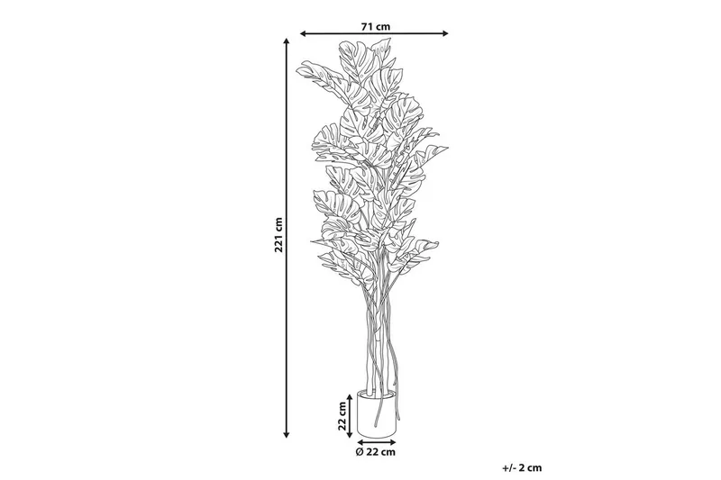 Konstgjord växt Monstera Plant 71x71x221 cm - 71x71x221 cm - Inredning - Dekoration & inredningsdetaljer - Prydnadssaker - Blomsterdekoration