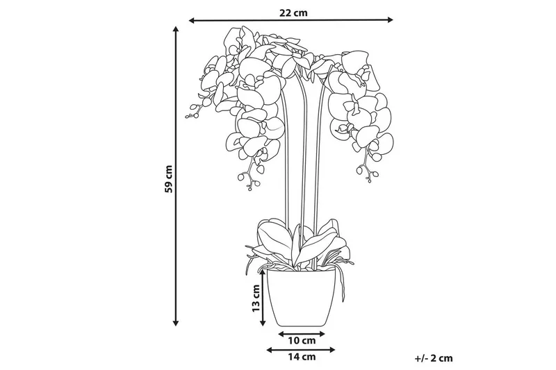 Konstgjord växt Orchid 22x22x59 cm - 22x22x59 cm - Inredning - Dekoration & inredningsdetaljer - Prydnadssaker - Blomsterdekoration