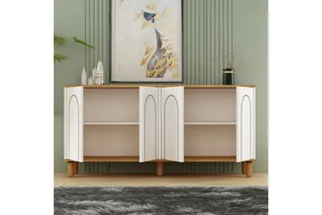 Salven Skulptur 150x73 cm - Ek/Vit - Förvaring - Förvaringsmöbler - Sideboard & skänk
