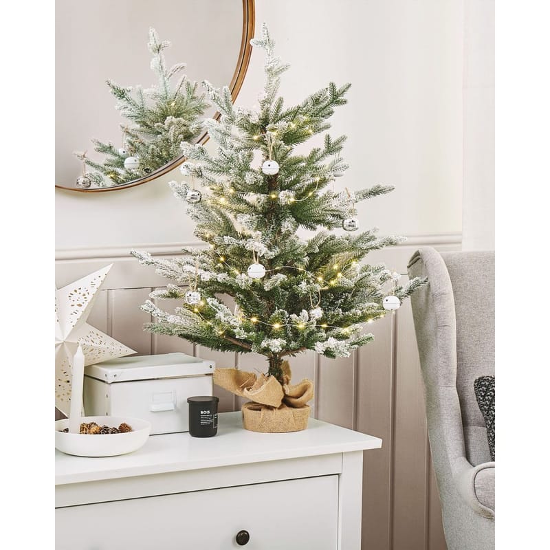 Ringrose Liten Snöig Plastgran 90 cm - Grön/Vit/Beige - Inredning - Dekoration & inredningsdetaljer - Julpynt & juldekoration - Plastgran