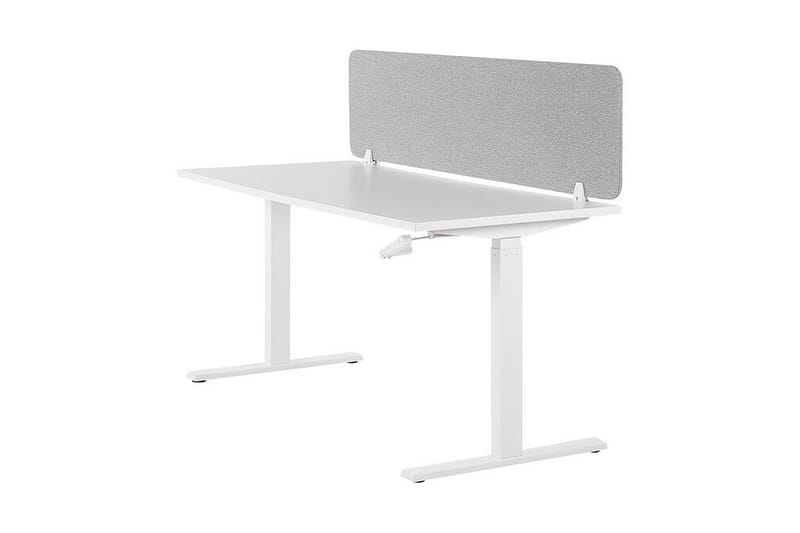 Avskärmning för skrivbord 180x40 cm grå WALLY - Vit - Avskärmning skrivbord