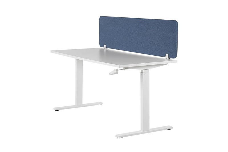 Avskärmning för skrivbord 160 x 40 cm blå WALLY - Blå - Inredning - Dekoration & inredningsdetaljer - Rumsavdelare - Avskärmning skrivbord