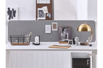 Avskärmning för skrivbord 160x40 cm grå WALLY - Grå - Inredning - Dekoration & inredningsdetaljer - Rumsavdelare - Avskärmning skrivbord