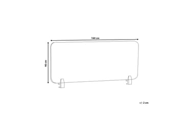 Avskärmning för skrivbord 160x40 cm grå WALLY - Grå - Inredning - Dekoration & inredningsdetaljer - Rumsavdelare - Avskärmning skrivbord