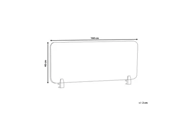 Avskärmning för skrivbord 160x40 cm grå WALLY - Grå - Inredning - Dekoration & inredningsdetaljer - Rumsavdelare - Avskärmning skrivbord