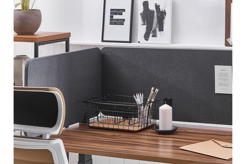 Avskärmning för skrivbord 180x40 cm grå WALLY - Grå - Avskärmning skrivbord