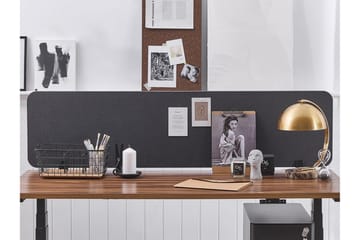 Avskärmning för skrivbord 180x40 cm grå WALLY - Grå - Inredning - Dekoration & inredningsdetaljer - Rumsavdelare - Avskärmning skrivbord