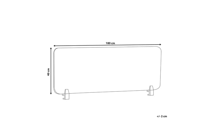 Avskärmning för skrivbord 180x40 cm grå WALLY - Grå - Avskärmning skrivbord