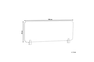 Avskärmning för skrivbord 180x40 cm grå WALLY - Vit - Inredning - Dekoration & inredningsdetaljer - Rumsavdelare - Avskärmning skrivbord