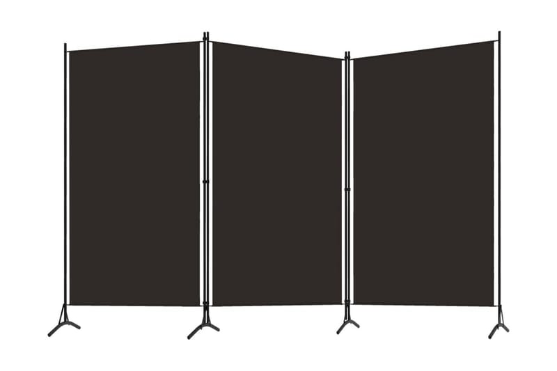 Rumsavdelare 3 paneler brun 260x180 cm - Brun - Rumsavdelare - Skärmvägg