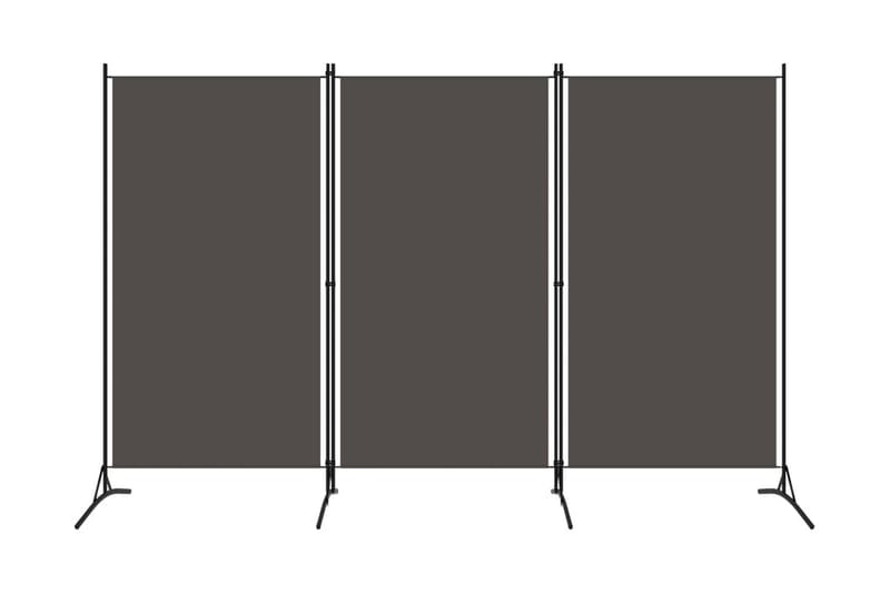 Rumsavdelare 3 paneler antracit 260x180 cm - Grå - Rumsavdelare - Skärmvägg