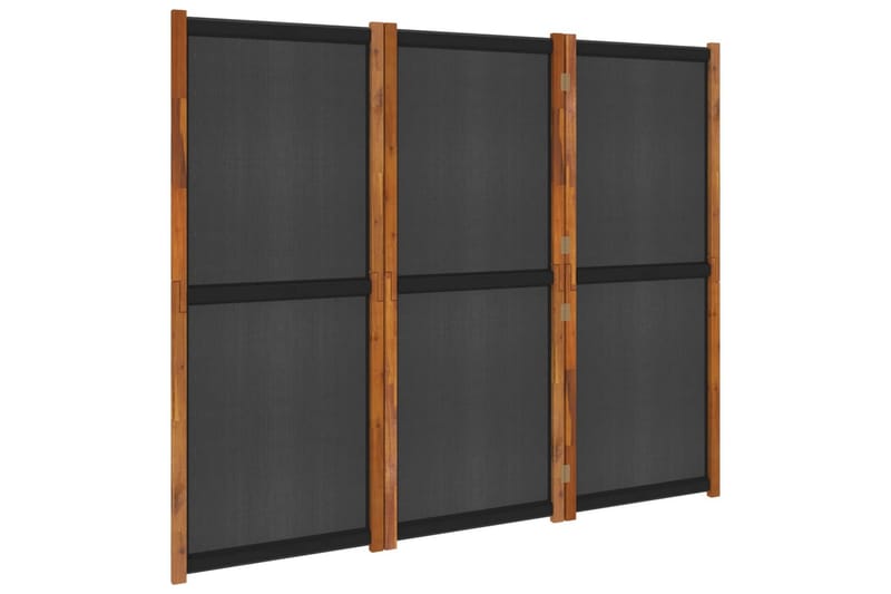 Rumsavdelare 3 paneler svart 210x180 cm - Svart - Rumsavdelare - Skärmvägg
