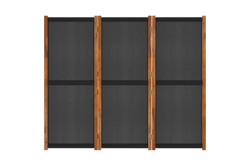 Rumsavdelare 3 paneler svart 210x180 cm - Svart - Rumsavdelare - Skärmvägg