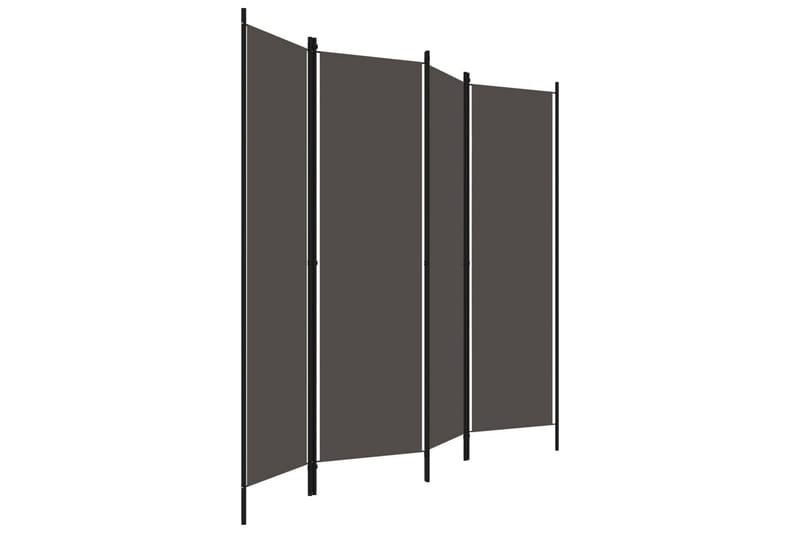 Rumsavdelare 4 paneler antracit 200x180 cm - Grå - Rumsavdelare - Skärmvägg