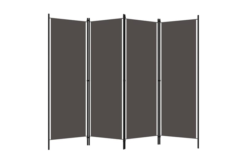 Rumsavdelare 4 paneler antracit 200x180 cm - Grå - Rumsavdelare - Skärmvägg