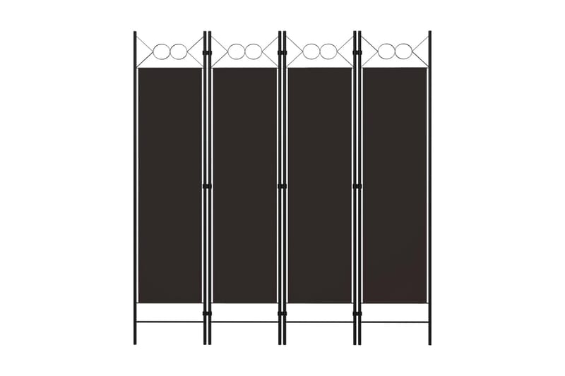 Rumsavdelare 4 paneler brun 160x180 cm - Brun - Rumsavdelare - Skärmvägg