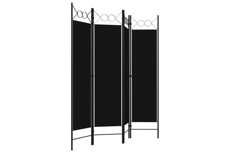 Rumsavdelare 4 paneler svart 160x180 cm - Svart - Rumsavdelare - Skärmvägg