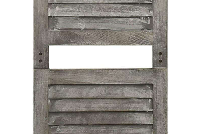 Rumsavdelare 4 paneler grå 143x166 cm massivt trä - Grå - Rumsavdelare - Skärmvägg