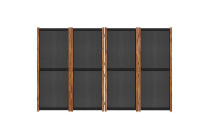Rumsavdelare 4 paneler svart 280x180 cm - Svart - Skärmvägg - Rumsavdelare